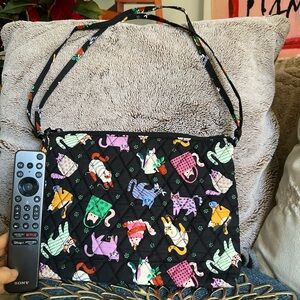 Vera Bradley Colorful Cat Print Quilted Crossbody Bag